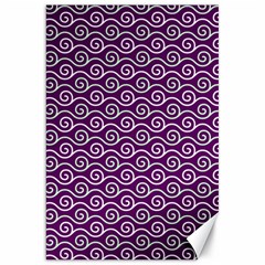 Violet White Pattern Canvas 20  X 30  by ytdream