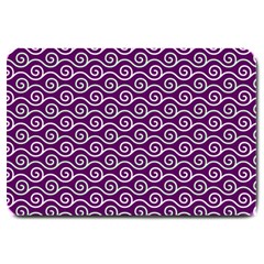 Violet White Pattern Large Doormat by ytdream