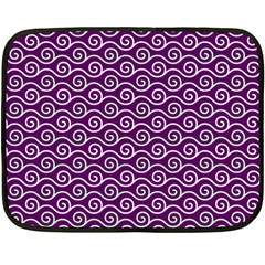 Violet White Pattern Two Sides Fleece Blanket (mini) by ytdream