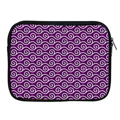 Violet White Pattern Apple Ipad 2/3/4 Zipper Cases by ytdream