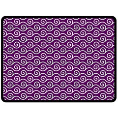 Violet White Pattern Two Sides Fleece Blanket (large) by ytdream