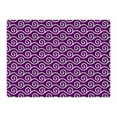 Violet White Pattern Two Sides Premium Plush Fleece Blanket (mini) by ytdream