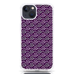 Violet White Pattern Iphone 13 Tpu Uv Print Case by ytdream