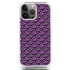 Violet White Pattern Iphone 13 Pro Max Tpu Uv Print Case by ytdream