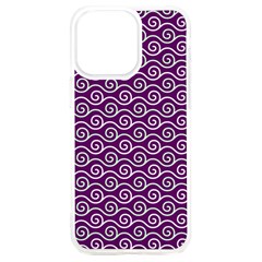 Violet White Pattern Iphone 15 Plus Tpu Uv Print Case by ytdream