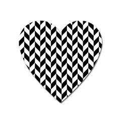 Black And White Pattern Heart Magnet by ytdream