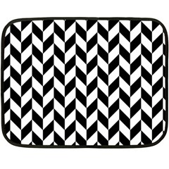 Black And White Pattern Two Sides Fleece Blanket (mini) by ytdream