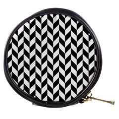 Black And White Pattern Mini Makeup Bag by ytdream