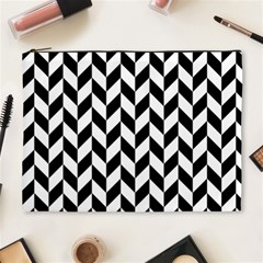 Black And White Pattern Cosmetic Bag (xl) by ytdream