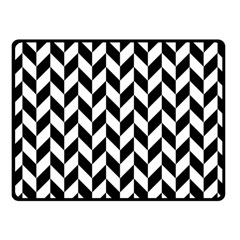 Black And White Pattern Two Sides Fleece Blanket (small) by ytdream