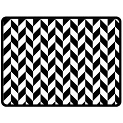 Black And White Pattern Two Sides Fleece Blanket (large) by ytdream