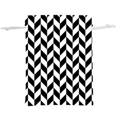 Black And White Pattern Lightweight Drawstring Pouch (xl) by ytdream