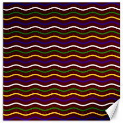 Multicolor Wave Pattern Canvas 12  X 12  by ytdream