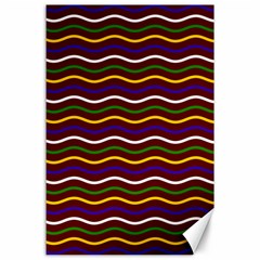 Multicolor Wave Pattern Canvas 24  X 36  by ytdream