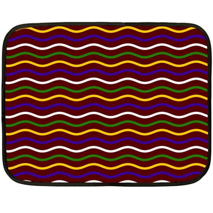 Multicolor Wave Pattern Two Sides Fleece Blanket (Mini)