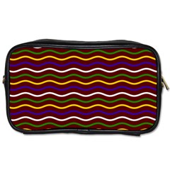 Multicolor Wave Pattern Toiletries Bag (one Side) by ytdream