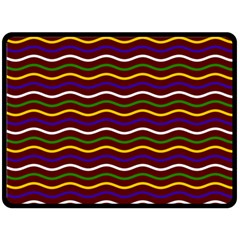 Multicolor Wave Pattern Fleece Blanket (large) by ytdream