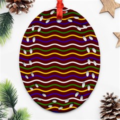 Multicolor Wave Pattern Ornament (oval Filigree)