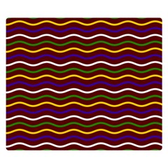 Multicolor Wave Pattern Two Sides Premium Plush Fleece Blanket (kids Size) by ytdream