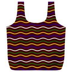 Multicolor Wave Pattern Full Print Recycle Bag (xxxl) by ytdream