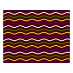 Multicolor Wave Pattern Premium Plush Fleece Blanket (Large) 80 x60  Blanket Front