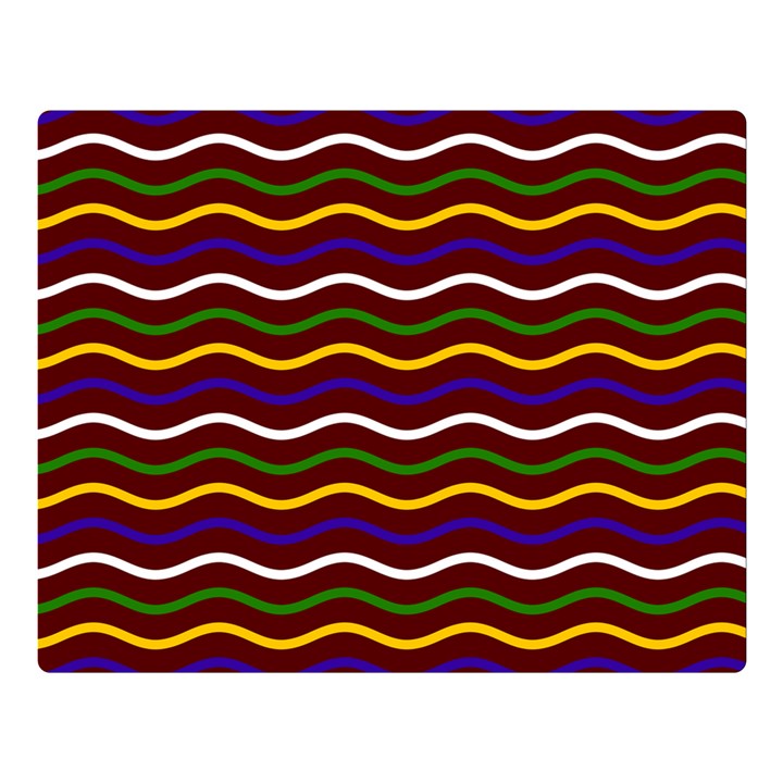 Multicolor Wave Pattern Premium Plush Fleece Blanket (Large)