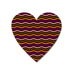 Multicolor Wave Pattern Heart Magnet by ytdream