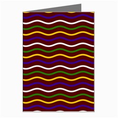 Multicolor Wave Pattern Greeting Card by ytdream