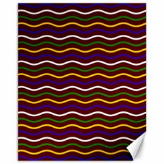 Multicolor Wave Pattern Canvas 11  X 14  by ytdream