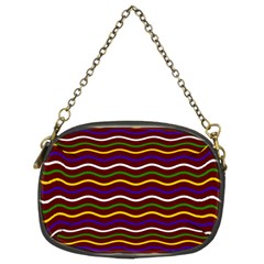 Multicolor Wave Pattern Chain Purse (two Sides)