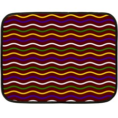 Multicolor Wave Pattern Fleece Blanket (mini) by ytdream