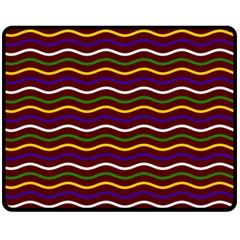 Multicolor Wave Pattern Two Sides Fleece Blanket (medium) by ytdream