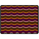 Multicolor Wave Pattern Two Sides Fleece Blanket (Large) 80 x60  Blanket Front