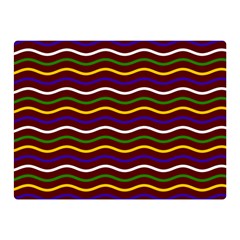 Multicolor Wave Pattern Two Sides Premium Plush Fleece Blanket (mini) by ytdream