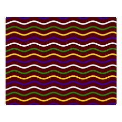 Multicolor Wave Pattern Two Sides Premium Plush Fleece Blanket (large) by ytdream