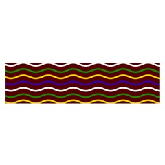 Multicolor Wave Pattern Oblong Satin Scarf (16  X 60 ) by ytdream