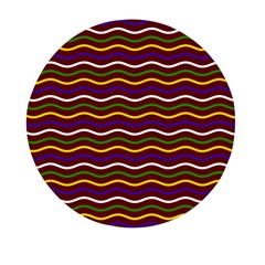 Multicolor Wave Pattern Mini Round Pill Box (pack Of 5)