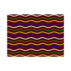 Multicolor Wave Pattern Premium Plush Fleece Blanket (mini) by ytdream