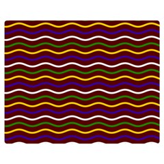 Multicolor Wave Pattern Premium Plush Fleece Blanket (medium) by ytdream