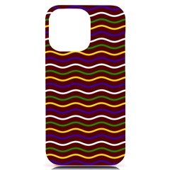 Multicolor Wave Pattern Iphone 14 Pro Max Black Uv Print Case by ytdream