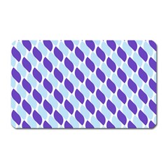 White Blue Pattern Magnet (rectangular) by ytdream