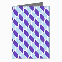 White Blue Pattern Greeting Cards (pkg Of 8)