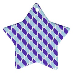 White Blue Pattern Star Ornament (two Sides) by ytdream