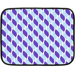 White Blue Pattern Two Sides Fleece Blanket (mini) by ytdream