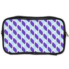 White Blue Pattern Toiletries Bag (one Side) by ytdream