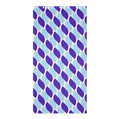 White Blue Pattern Shower Curtain 36  X 72  (stall) 