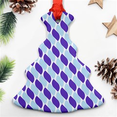 White Blue Pattern Ornament (christmas Tree) 