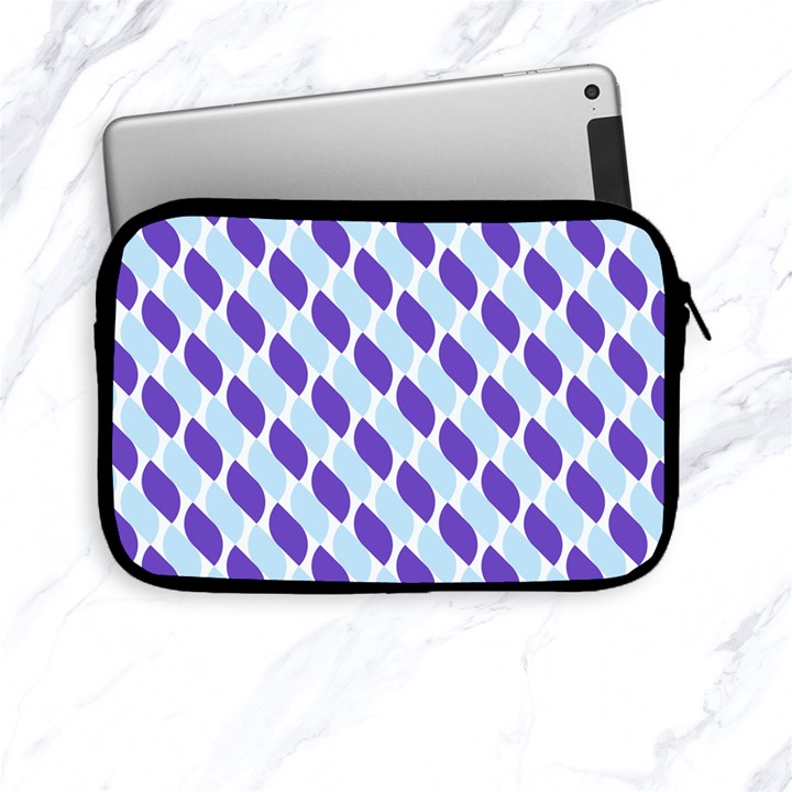 White Blue Pattern Apple iPad Mini Zipper Cases