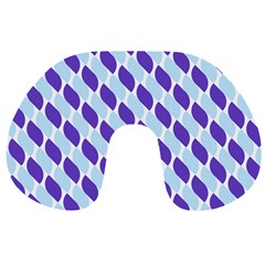 White Blue Pattern Travel Neck Pillow