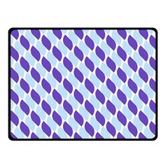 White Blue Pattern Two Sides Fleece Blanket (small) by ytdream